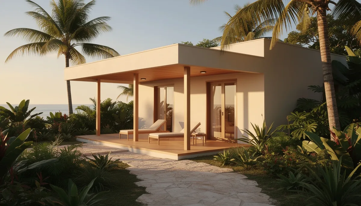 Casa de praia conquistada em leilão da Caixa, representando o imóvel dos sonhos